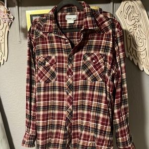 Wrangler Wrancher Shirt Pearly Snaps Western Farm Chic Plaid Button Up